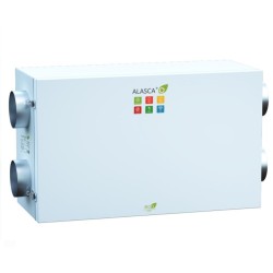 ECO H500EC W Pro, Вентиляционная установка Alasca ECO приточно-вытяжная с энтальпийным пластинчатым рекуператором + смес. узел, заслонки, датчики
