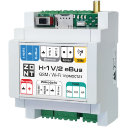 Блок дистанционного управления котлом GSM-Climate ZONT H-1V/2 eBUS Блок дистанционного управления котлом GSM-Climate ZONT H-1V/2 eBUS
