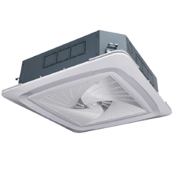 FCB-058B CN2B, Фанкойл, Haier, кассетный, 2-х трубный, с круговым потоком, с ИК пультом, без панели, тип дефекта - выставочный образец (возврат с выставки), дефект заводской упаковки (вскрыта коробка)