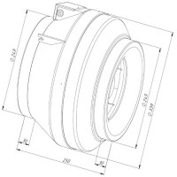Вентилятор канальный круглый V(AC1)- 250(D250) (пластиковый корпус) (0,16 кВт; 0,8А) Вентилятор канальный круглый V(AC1)- 250(D250) (пластиковый корпус) (0,16 кВт; 0,8А)