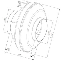 Вентилятор канальный круглый V(AC1)- 160(3D220) (пластиковый корпус) с 3-х скоростным пультом-термостатом Вентилятор канальный круглый V(AC1)- 160(3D220) (пластиковый корпус) с 3-х скоростным пультом-термостатом