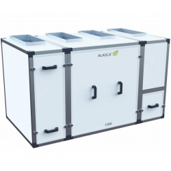 R2000V AC W Pro, Вентиляционная установка Alasca R приточно-вытяжная с энтальпийным пластинчатым рекуператором + смес. узел, заслонки, датчики